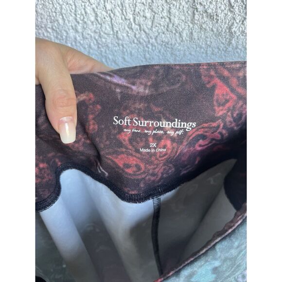 Soft Surroundings Paisley Print Ankle Pants - Size 2X - Multicolored - Picture 5 of 7